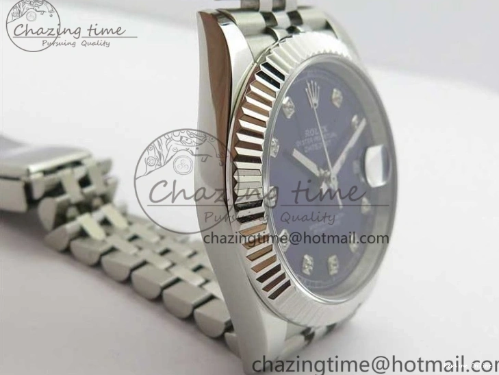 1225 EasyCare DateJust 41mm 126334 SS BP Maker 1:1 Best Edition New Version Blue Crystal Dial on Jubilee Bracelet 3022